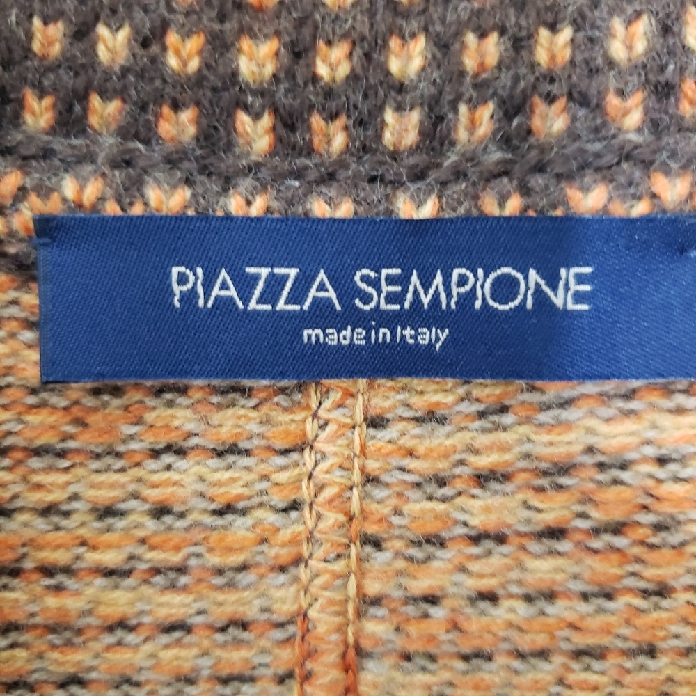 Beautiful Wool Long Coat Piazza Sempione Sweater Cardigan Duster Topcoat Medium - Picture 4 of 7